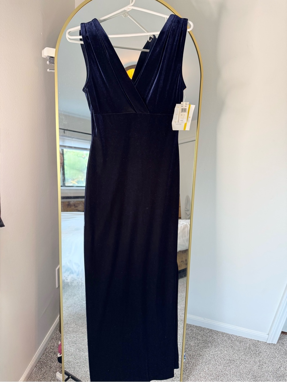 Vintage Reggio Navy Velvet Maxi Gown - NWT Size 6
